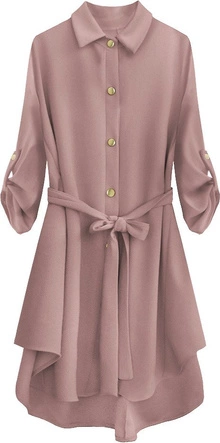 DŁUGA KOSZULA OVERSIZE RÓŻOWA (538ART)