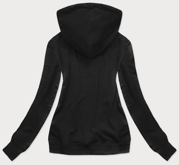 BLUZA DAMSKA Z KAPTUREM FLAMING CZARNA (N4594)