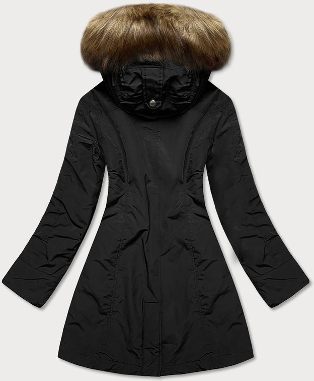 Zimowa kurtka damska czarna (m21309)