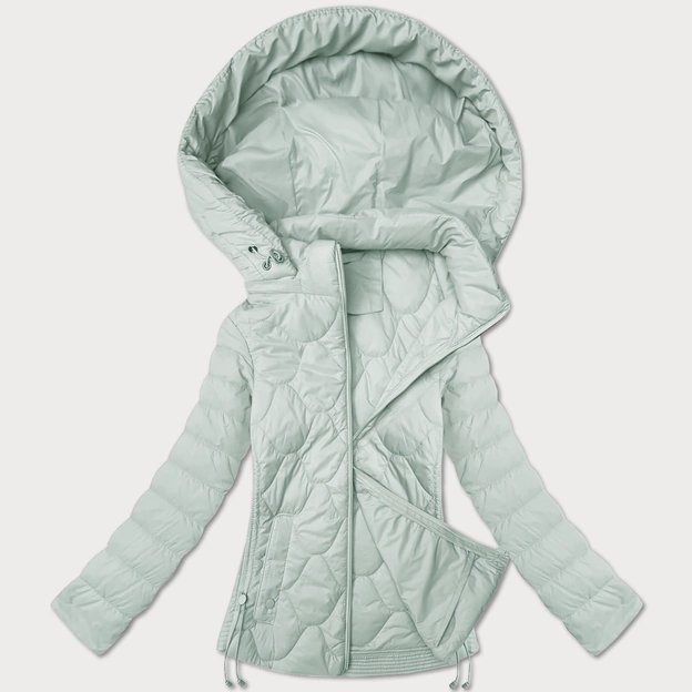 Pikowana krótka kurtka damska J Style miętowa (16M9239-156)