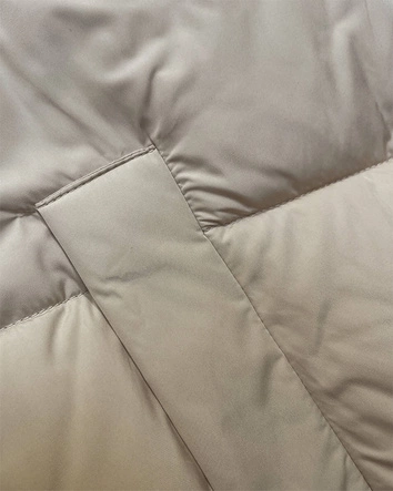 DŁUGA KAMIZELKA DAMSKA BEŻOWO- BRĄZOWA (V772G)