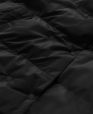 Krótka kurtka zimowa z wysoką stójką czarna (5m729-392)