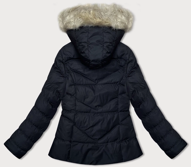 Krótka pikowana damska kurtka zimowa J Style czarna (5M3153-392)