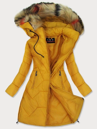 PIKOWANA KURTKA DAMSKA ŻÓŁTA (2013-1)