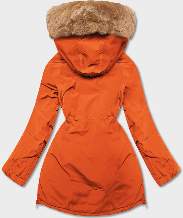 Damska parka zimowa pomarańczowa (CAN-588)