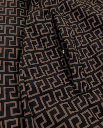 Dwustronna kurtka damska granatowo-brązowa (w507big)