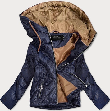 LEKKA KURTKA DAMSKA Z KAPTUREM GRANAT (BH2004BIG)