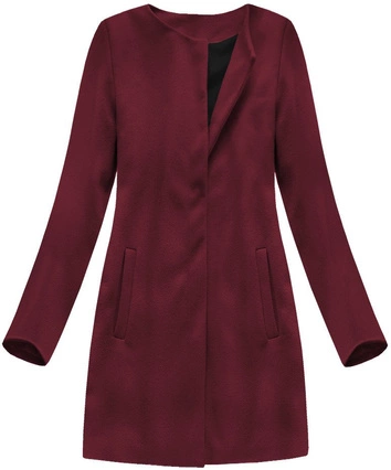 MINIMALISTYCZNY PŁASZCZ BORDOWY (172/1ART)