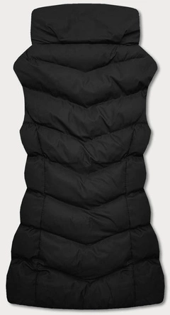 Puchowy bezrękawnik damski czarny (5m719-392)