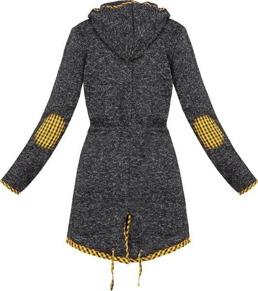 BLUZA Z KAPTUREM CZARNO-SZARA (LX2256)