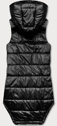 Kamizelka z geometrycznym dołem czarna (B0122-1)