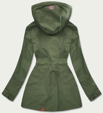 Dwustronna kurtka damska khaki-żołta (can-620big)