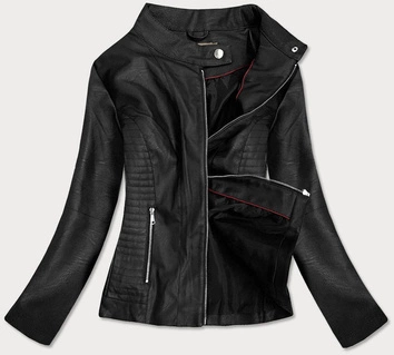 RAMONESKA Z EKOSKÓRY ZE STÓJKĄ CZARNA (TD1026-1)