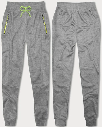 Dresy męskie z kolorowymi zamkami szare (8K220-2)