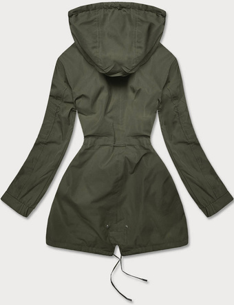 Parka damska 2w1 khaki/limonka (w702)