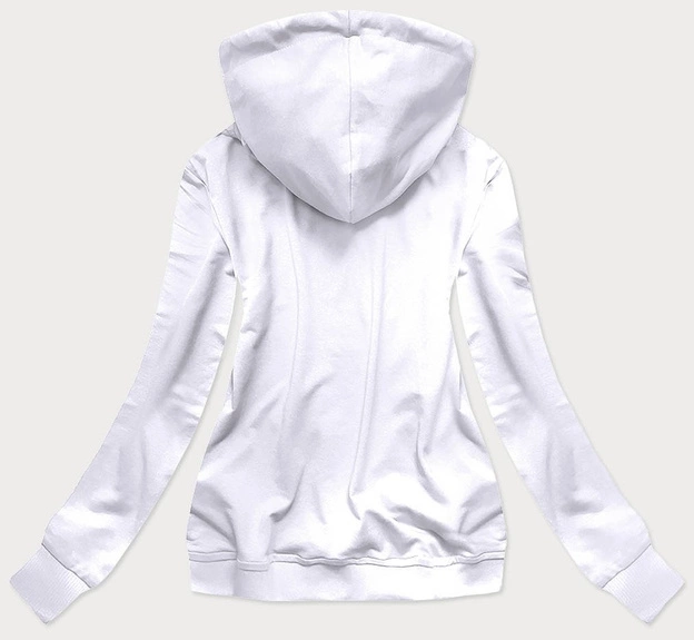 Damska bluza sportowa z nadrukiem biała (n7283)