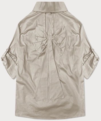 Koszula z ozdobną kokardą na plecach jasny beż (24018)