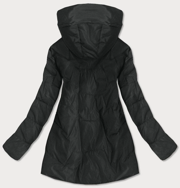 ASYMETRYCZNA KURTKA TRAPEZOWA CZARNA (958)