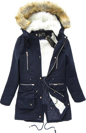 GRANATOWA PARKA ZIMOWA (7582)