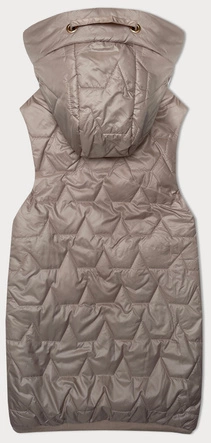 Kamizelka damska ze ściągaczem na dole S'West perłowy róż (B8341-51)