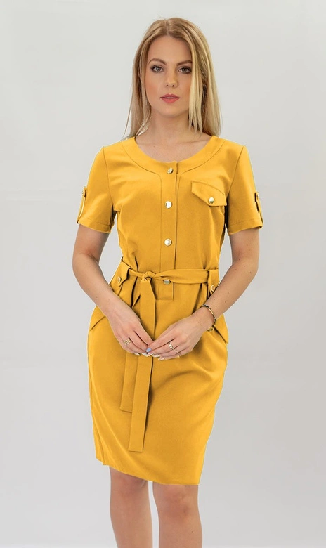 OŁÓWKOWA SUKIENKA ŻÓŁTA 1 (309ART)