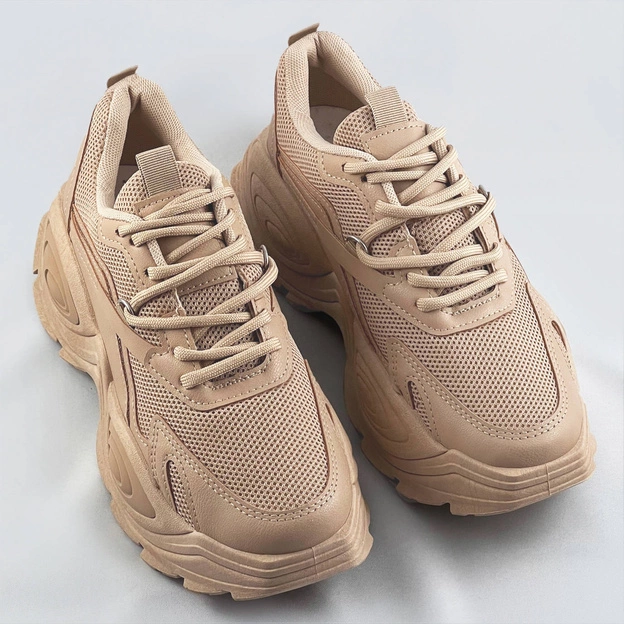 DAMSKIE ADIDASY NA PLATFORMIE BEŻOWE (PC93)