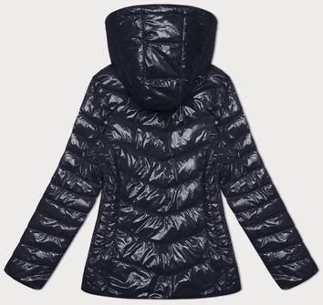 Pikowana kurtka z odpinanym kapturem S'West granatowa (B9753-3)