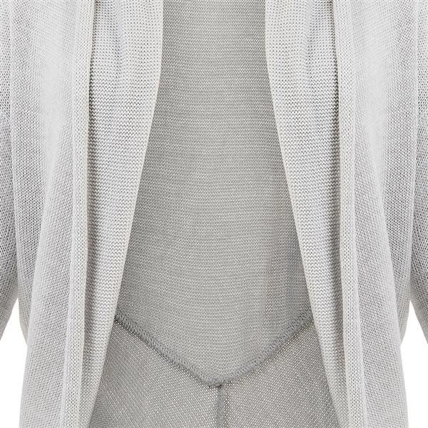 DŁUGI SWETER Z KOŁNIERZEM SZARY JASNY (SW88)