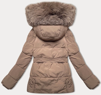 Przejściowa kurtka z paskiem J Style ciemny beżowy (16M9183-84)