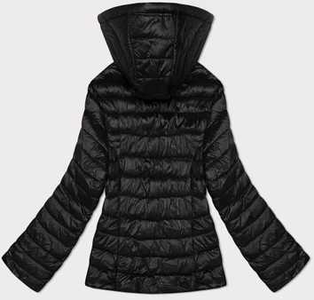 Pikowana kurtka damska z odpinanym kapturem S'West czarna (B8220-1)