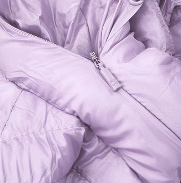 DAMSKA KURTKA Z WIĄZANIEM W PASIE WRZOSOWA (2152)