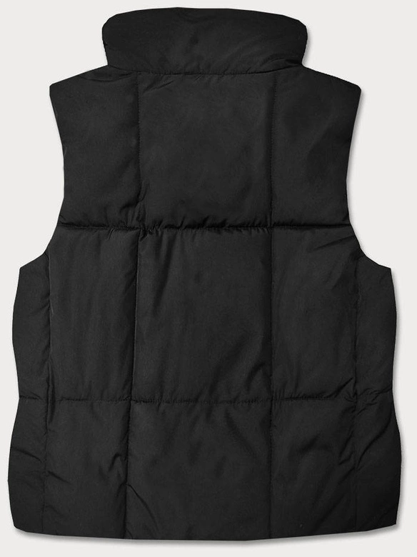 Krótka kamizelka ze stójką czarna (16M9079-392)