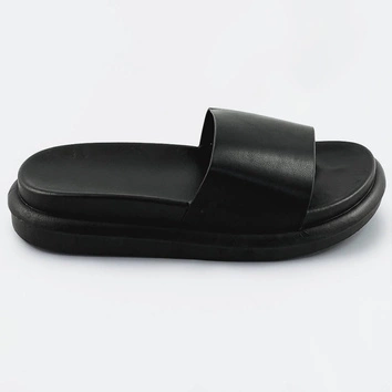 DAMSKIE KLAPKI NA PŁASKIEJ PODESZWIE CZARNE (XA138)