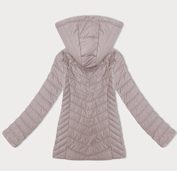 Lekka kurtka damska z odpinanym kapturem J Style brudny róż (16M9230-51)