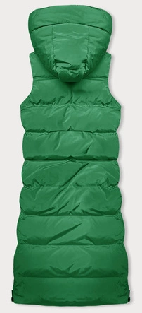 Gruba kamizelka damska zielona (23-008)