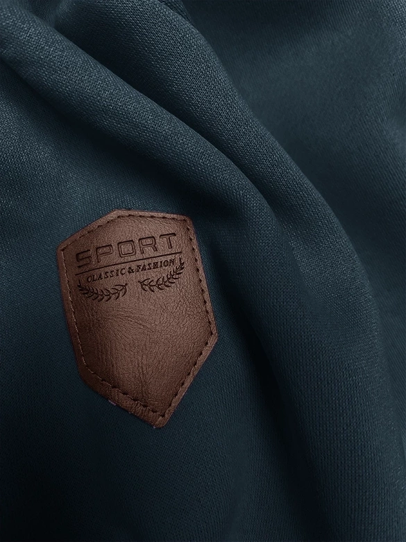 Gruba damska bluza w pasy morski-szary (2302)