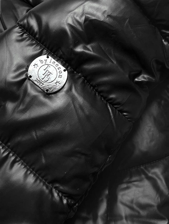 Puchowa kurtka zimowa damska czarna (M-21006)