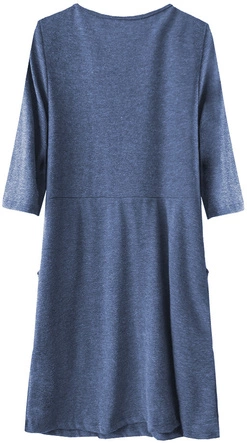 SUKIENKA Z GUZIKAMI I KIESZENIAMI GRANATOWA (220ART)