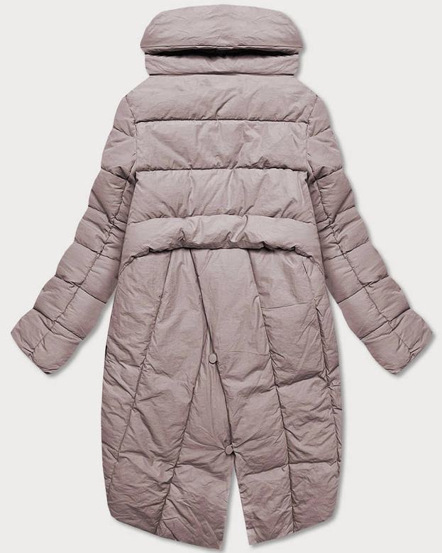 KURTKA DAMSKA OVERSIZE BEŻOWA (1551)