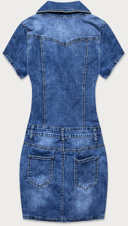 Króta sukienka jeans/denim niebieska (GD6665)