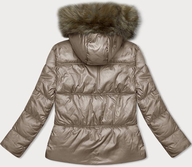 Damska kurtka fason bombki beżowa S'west (B8190-12)