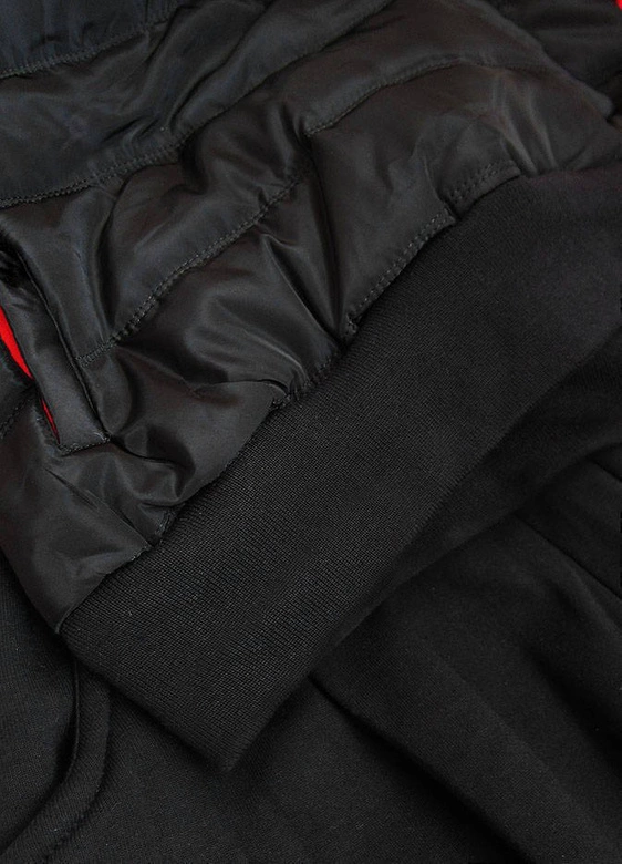 Komplet sportowy damski czarno-czerwony (amg580/1)