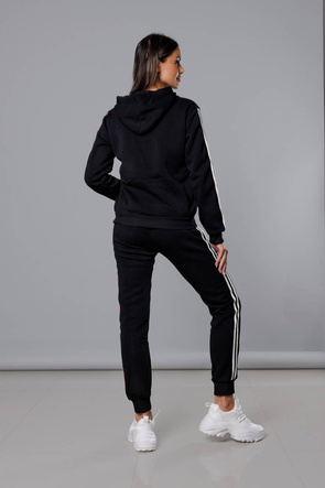 Dres damski z lampasami czarny-biały (KK0057)