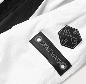 DAMSKA KURTKA ZIMOWA NARCIARSKA CZARNO-BIAŁA (B2356)