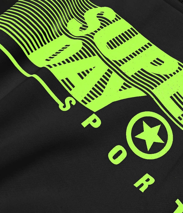 Bluza dresowa damska z nadrukiem czarna (26005)