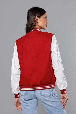 Kurtka damska bejsbolówka ciemnoczerwona (16M9069-270)