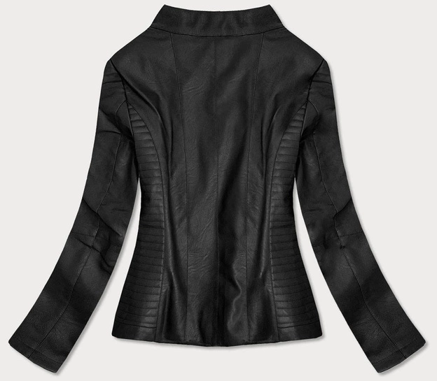 RAMONESKA Z EKOSKÓRY ZE STÓJKĄ CZARNA (TD1026-1)