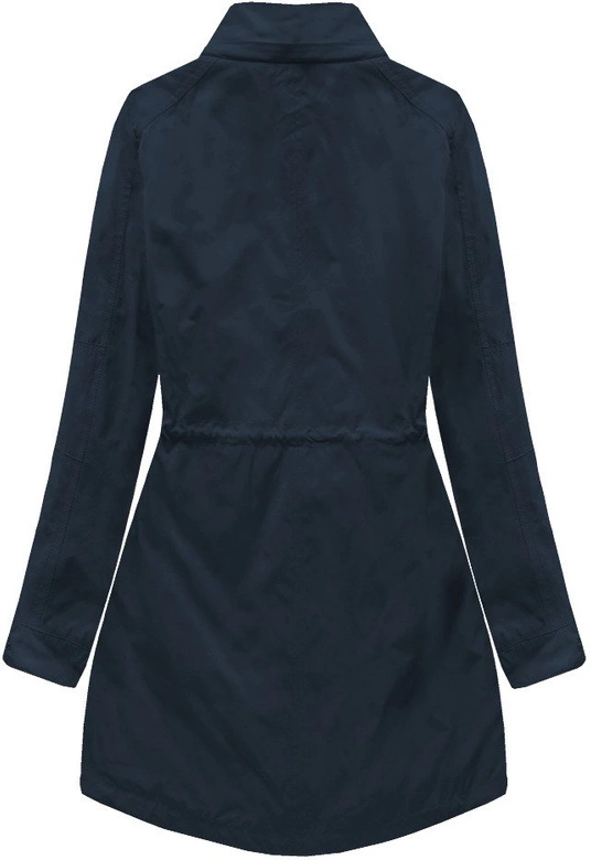 DWUSTRONNA KURTKA Z KAPTUREM GRANATOWA (W0229)