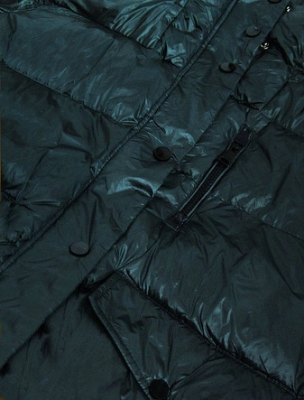 KRÓTKA KURTKA Z KAPTUREM ZIELONA (J9-004)