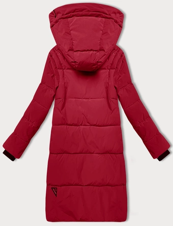 Pikowana kurtka zimowa damska LHD bordowa (LHD-24572)